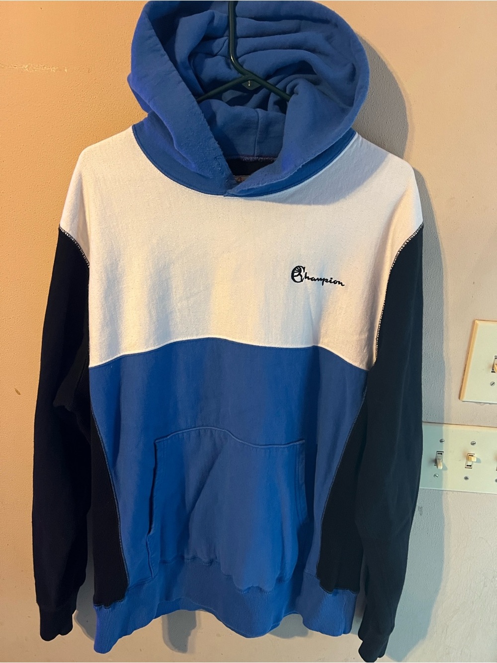 CHAMPION + TODD SNYDER NEW YORK COLOR BLOCK HOODIE SIZE XL